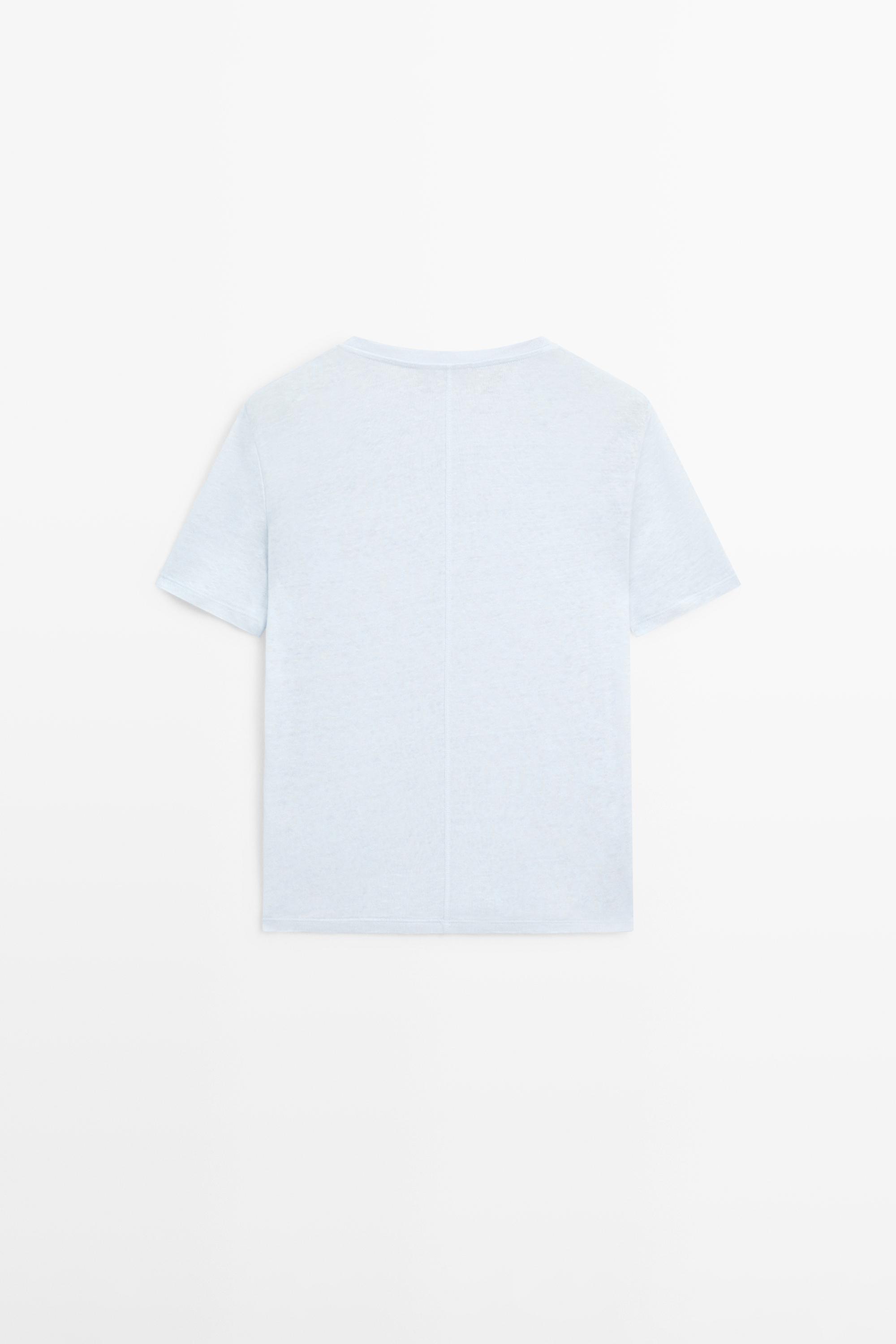 100% linen short sleeve T-shirt